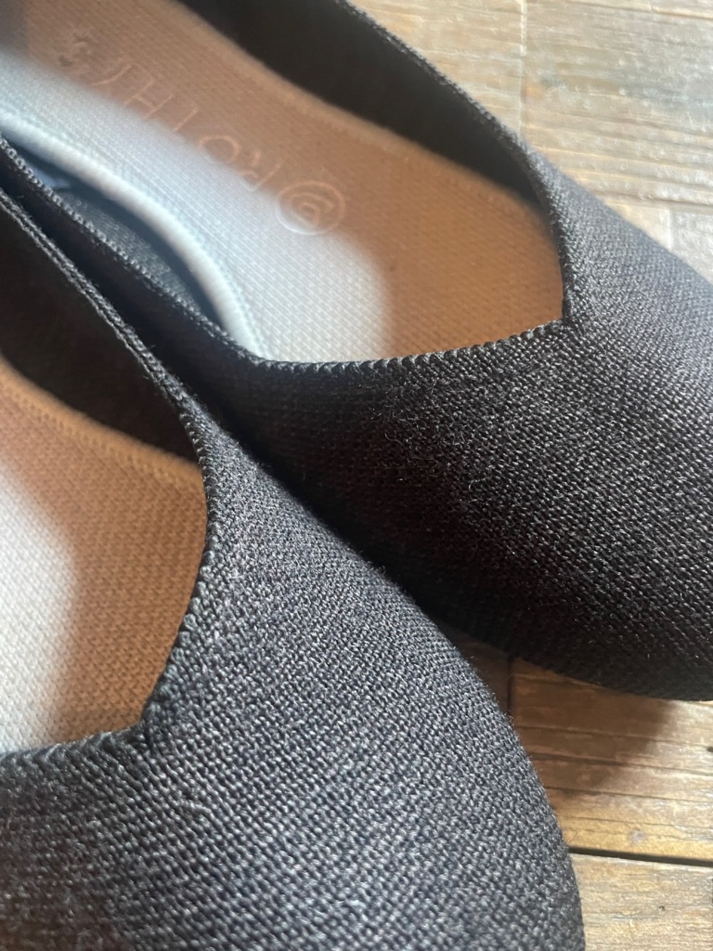 Rothy's The Flat Solid Black Knit Fabric Round Toe Flats - Picture 15 of 15